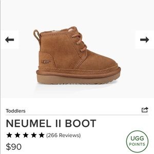 Kids Ugg boots in chestnut color